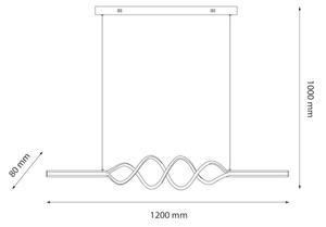 LED Luster na lanku ANCONA LED/36W/230V zlatá