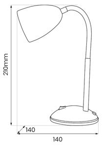 Stolná lampa LOGIC 1xE27/60W/230V čierna