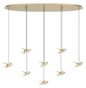 Eglo 390397 - LED Stmievateľný luster na lanku PARATEBUENO 8xLED/4,2W/230V zlatá