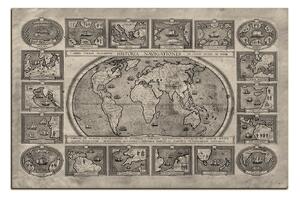 Obraz na plátne - Starodávna mapa sveta 1100FA (120x80 cm)