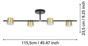 Eglo 39984 - LED Prisadený luster ALTAMIRA 4xGU10/4,6W/230V 3000K zlatá
