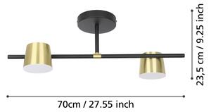 Eglo 39983 - LED Prisadený luster ALTAMIRA 2xGU10/4,6W/230V 3000K zlatá