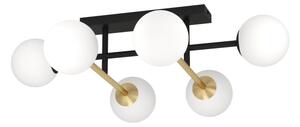 Eglo 390176 - Prisadený luster PAZ 6xE14/40W/230V zlatá/čierna
