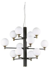 Ideal Lux - LED Luster na lanku COPERNICO 12xG9/3W/230V pr. 71 cm čierna