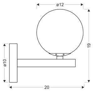 Nástenná lampa KAMA 1xG9/28W/230V čierna/dymová čierna