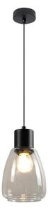 Luster na lanku MOLDO 1xE27/40W/230V čierna/číra