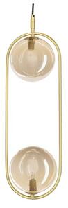 Luster na lanku CORDEL 2xG9/28W/230V mosadz/dymová béžová