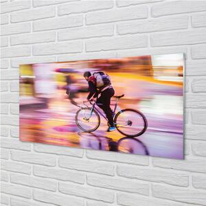 Nástenný panel  Bike svetla muža 100x50 cm