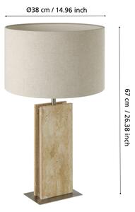 Eglo 390408 - Stolná lampa BELESAR 1xE27/40W/230V béžová