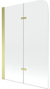 Mexen Felix vaňová zástena dvojkrídlová 80 x 140 cm, transparentnéné, zlatá - 890-080-002-50-00
