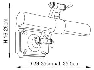 Endon 69832 - Obrazové svietidlo WINCHESTER 2xE14/6W/230V 35,5 cm mosadz