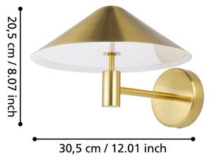 Eglo 390273 - LED Nástenné svietidlo PARAGUAY LED/12W/230V 3000K zlatá