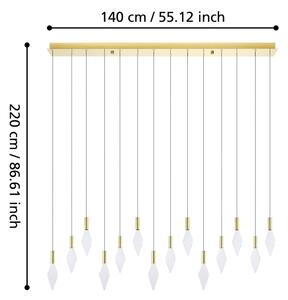 Eglo 390362 - LED Stmievateľný luster na lanku MIRADOR 14xLED/3,3W/230V zlatá