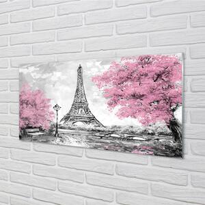 Nástenný panel  Paris jarný strom 100x50 cm