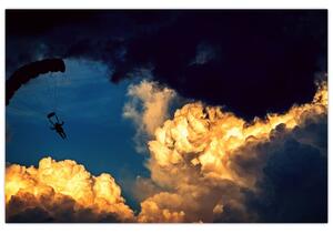 Obraz parašutistu v oblakoch (90x60 cm)