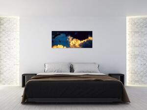 Obraz parašutistu v oblakoch (120x50 cm)