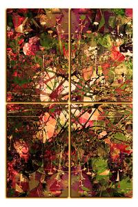 Obraz na plátne - Kvetinové grunge pozadia - obdĺžnik 7108FD (90x60 cm)