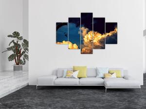 Obraz parašutistu v oblakoch (150x105 cm)
