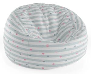 Sablio Sedací vak Cocoon Bodky a pruhy - 75 x 45 x 35 cm