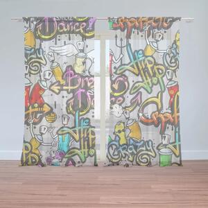 Sablio Záclony Graffiti: 2ks 150x250cm