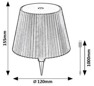 Rabalux 77142 - LED Stmievateľné tienidlo na fľašu BURDUR LED/2W/5V IP44