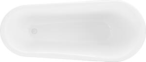 Mexen Retro voľne stojaca vaňa 170 x 75 cm, biela, biele nožičky - 53251707500-20