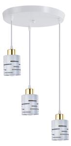 Závesný luster ELEN 3xE27/35W/230V priemer 29 cm biela/zlatá