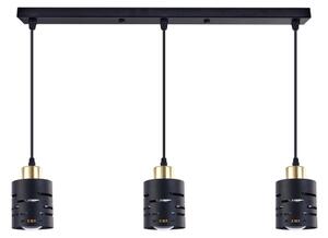 Luster na lanku ELEN 3xE27/35W/230V čierna/zlatá