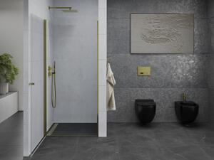 Mexen Pretoria kyvné sprchové dvere 70 cm, transparentnéné, zlatá - 852-070-000-50-00