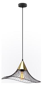 Luster na lanku ALURA 1xE27/60W/230V pr. 50 cm čierna