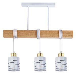 Luster na lanku ELEN 3xE27/35W/230V biela/zlatá/hnedá