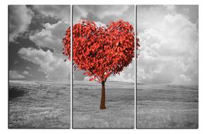 Obraz na plátne - Srdce v tvare stromu 1106B (90x60 cm )