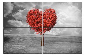 Obraz na plátne - Srdce v tvare stromu 1106D (90x60 cm)