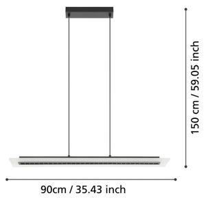 Eglo 39901 - LED Stmievateľný luster na lanku BUCITA LED/57,5W/230V 3000K + DO
