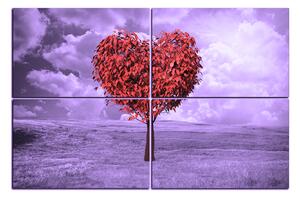 Obraz na plátne - Srdce v tvare stromu 1106FD (150x100 cm)