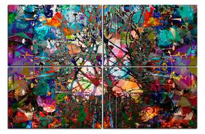 Obraz na plátne - Kvetinové grunge pozadia 1108D (120x80 cm)