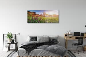 Sklenený obraz Nemecko Sunrise River 140x70 cm 2 Prívesky