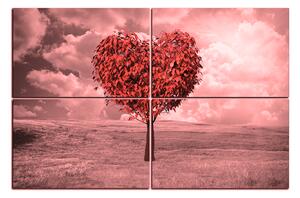 Obraz na plátne - Srdce v tvare stromu 1106QD (120x80 cm)