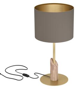 Eglo 390337 - Stolná lampa SANTANDRIA 1xE27/40W/230V hnedá/zlatá