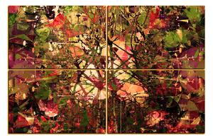 Obraz na plátne - Kvetinové grunge pozadia 1108FD (120x80 cm)