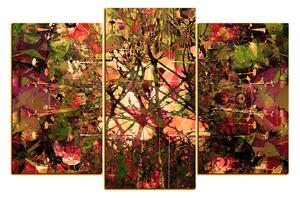 Obraz na plátne - Kvetinové grunge pozadia 1108FC (120x80 cm)