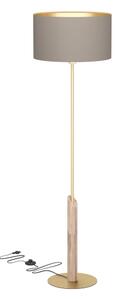 Eglo 390338 - Stojacia lampa SANTANDRIA 1xE27/40W/230V hnedá/zlatá