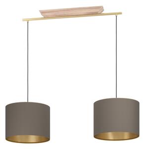 Eglo 390336 - Luster na lanku SANTANDRIA 2xE27/40W/230V hnedá/zlatá