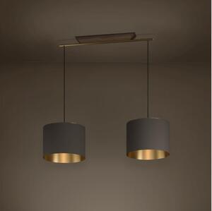 Eglo 390336 - Luster na lanku SANTANDRIA 2xE27/40W/230V hnedá/zlatá