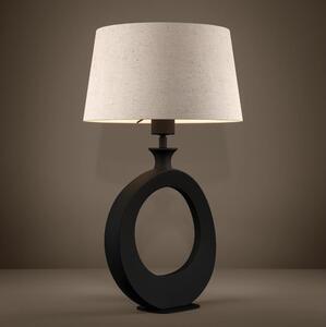 Eglo 390423 - Stolná lampa DIEZMA 1xE27/60W/230V 52,5 cm čierna/krémová