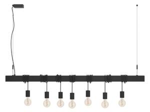Eglo 39938 - Luster na lanku TOWNSHEND-B 7xE27/40W/230V čierna