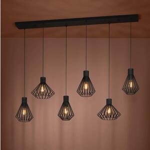 Eglo 390126 - Luster na lanku BASIDANO 6xE27/40W/230V čierna