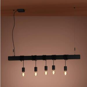 Eglo 39937 - Luster na lanku TOWNSHEND-B 5xE27/40W/230V čierna