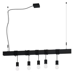 Eglo 39937 - Luster na lanku TOWNSHEND-B 5xE27/40W/230V čierna