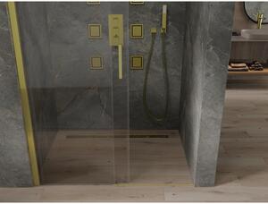 Mexen Omega posúvacie sprchové dvere 100 cm, transparentnéné, zlatá - 825-100-000-50-00